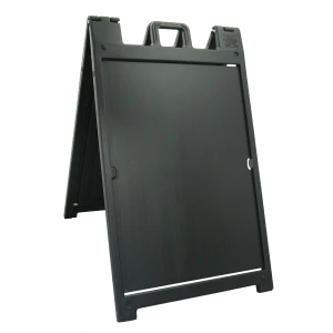 Plasticade Signicade Deluxe A Frame Sidewalk Curb Sign in Black