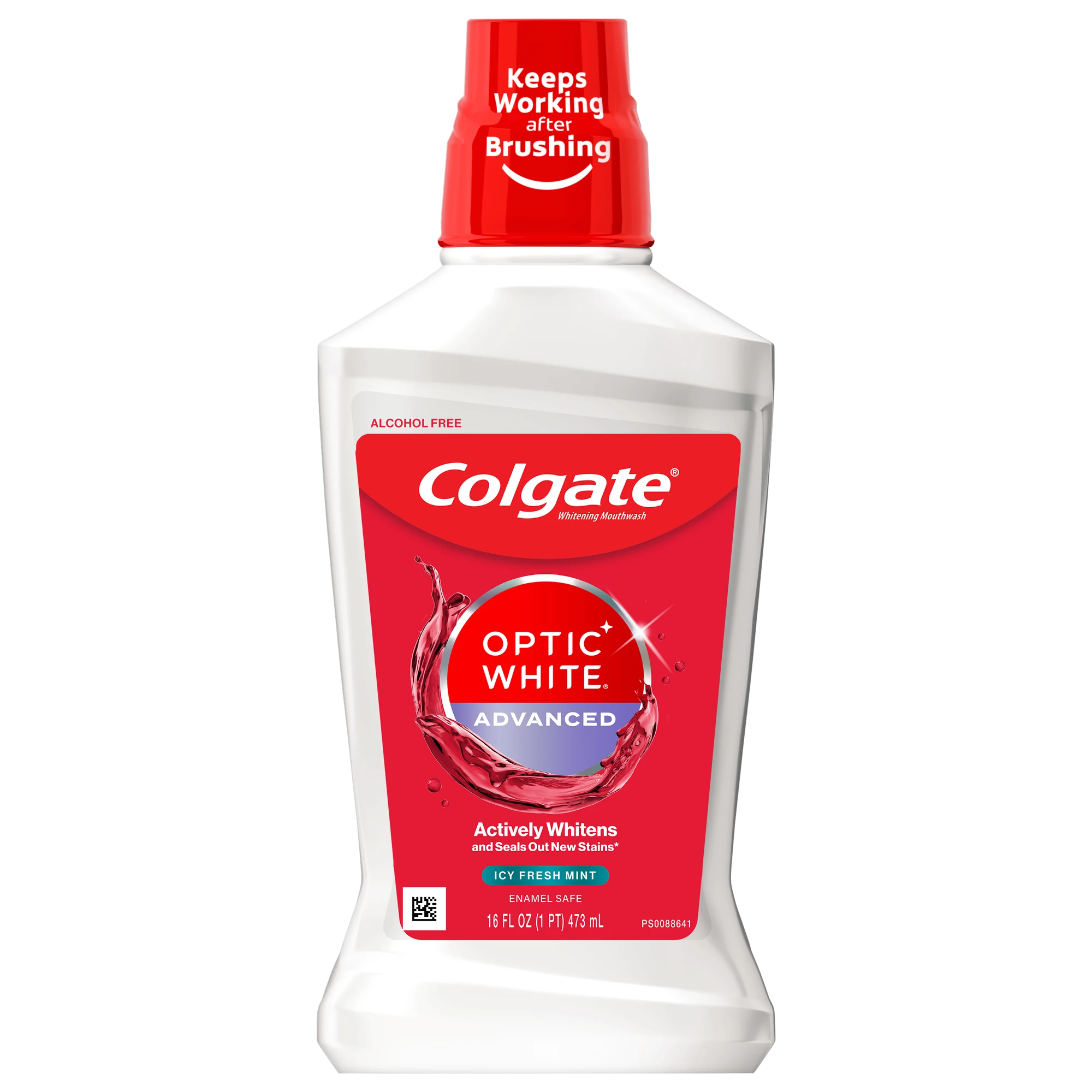 Colgate Optic White Whitening Mouthwash, 2% Hydrogen Peroxide, Icy Fresh Mint